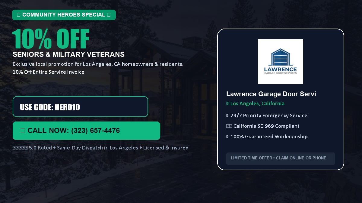 10% OFF Senior Citizens (65+) & Military / Veteran Community Discount in Los Angeles, CA